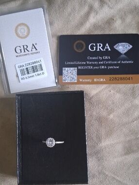 White Halo Solitaire Ring - White